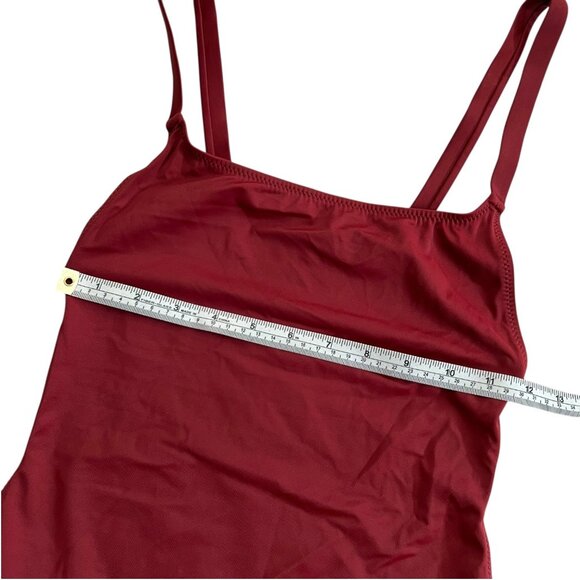 Solid & Striped Swim Team Toni Open Back One Piece Swimsuit Burgundy S Cheeky - Picture 6 of 8